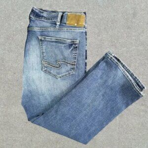 Silver Jeans Zac Relaxed Fit Men's Size 38x30 Blue Western Denim Medium Wash
